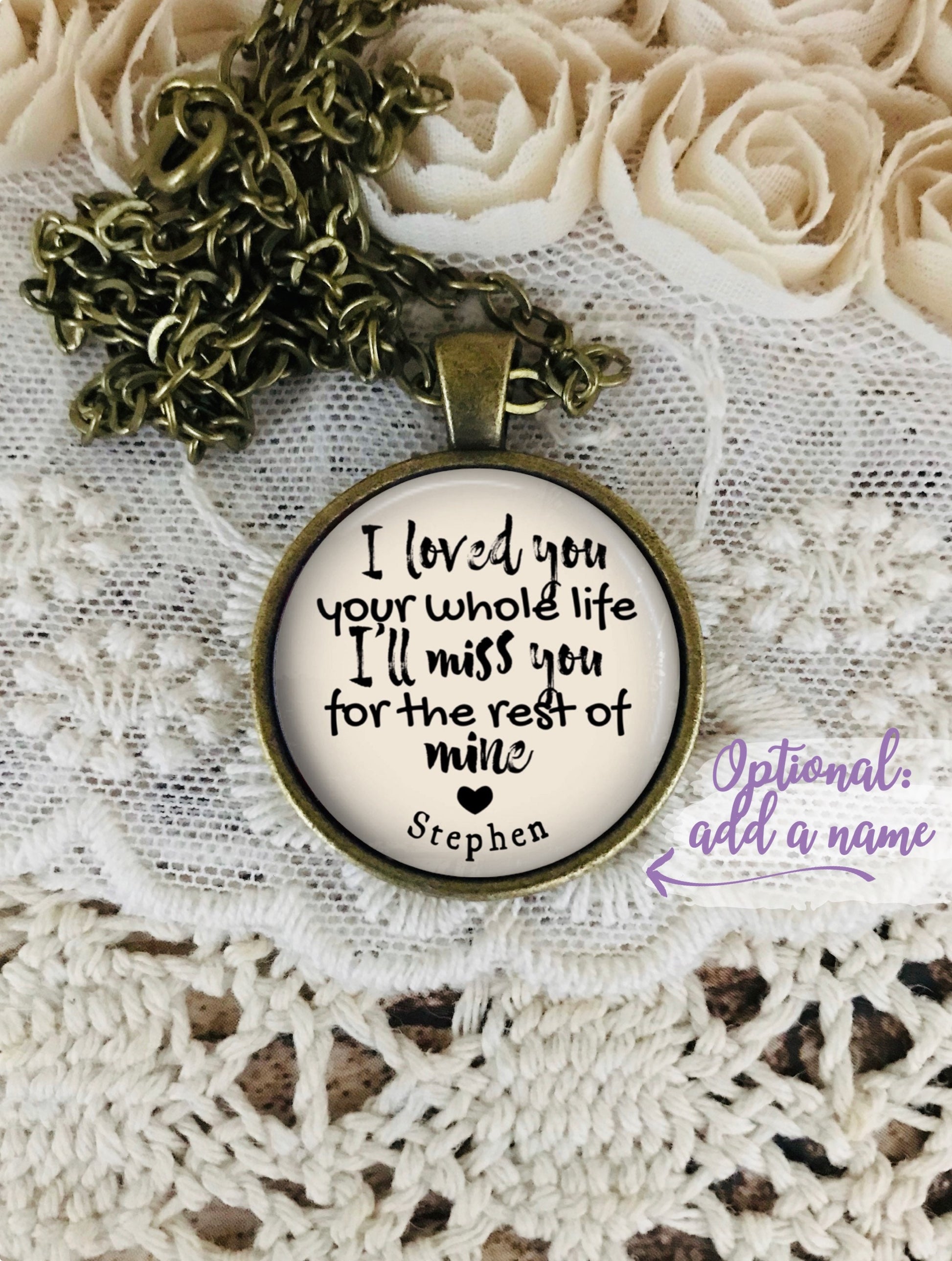 Memorial Necklace: Loss of Baby Sympathy Gift, Personalized Pendant