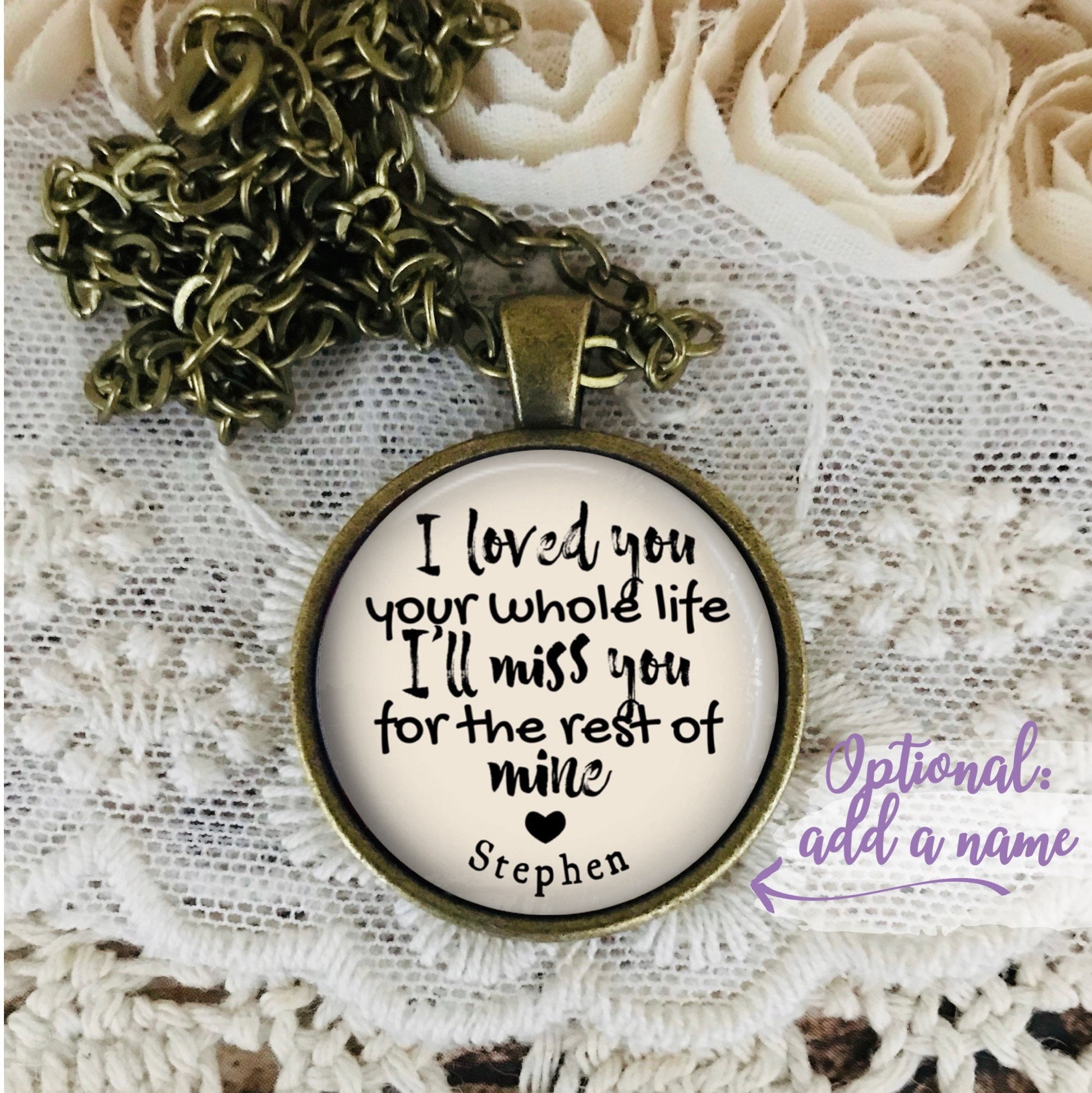Memorial Necklace: Loss of Baby Sympathy Gift, Personalized Pendant