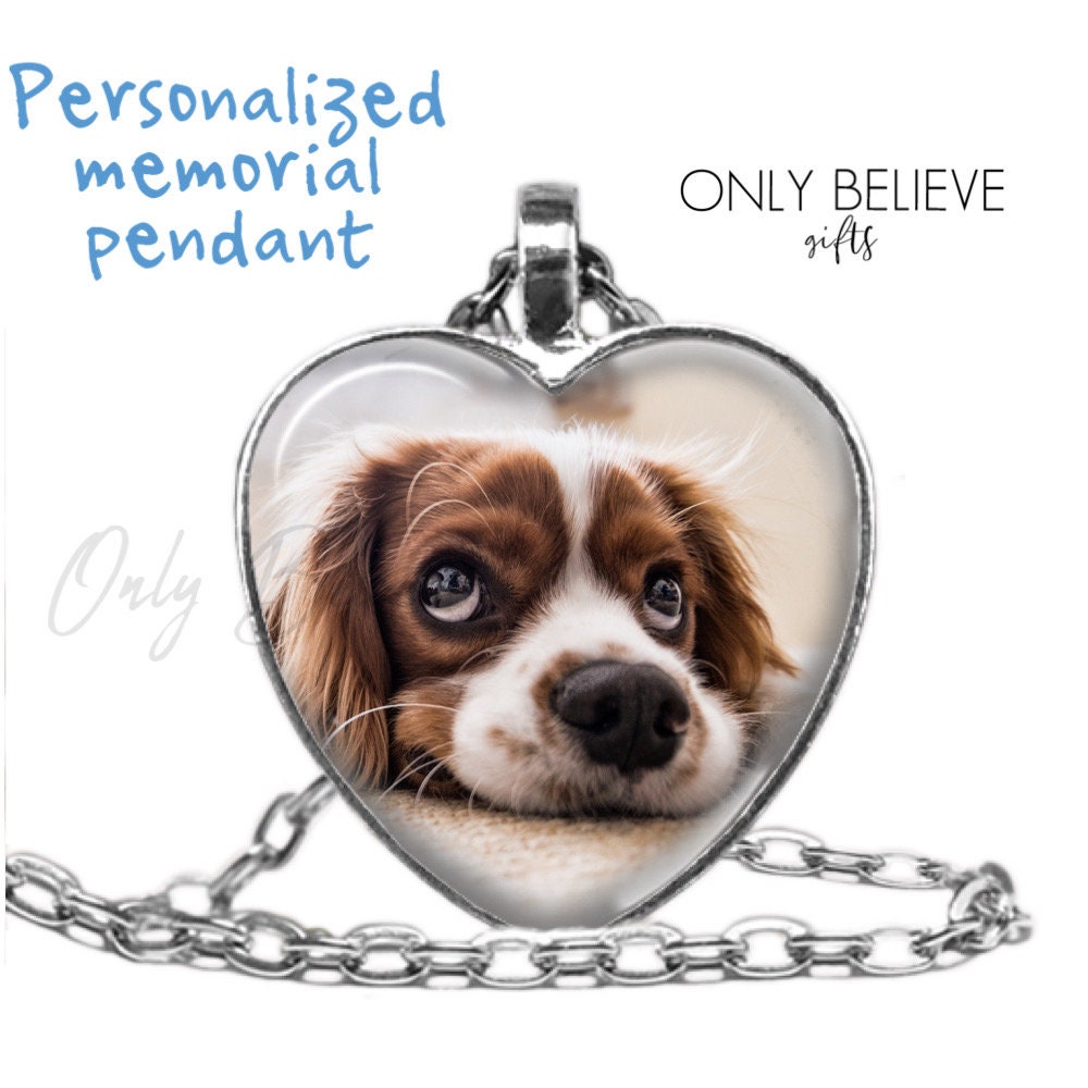 I’ll Hold You in My Heart Necklace, Heart Pendant for Your Photo or Words, Memorial Gift, Optional Free Personalization