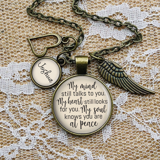 Personalized Memorial Necklace: Loss of Son or Daughter, Sympathy Gift