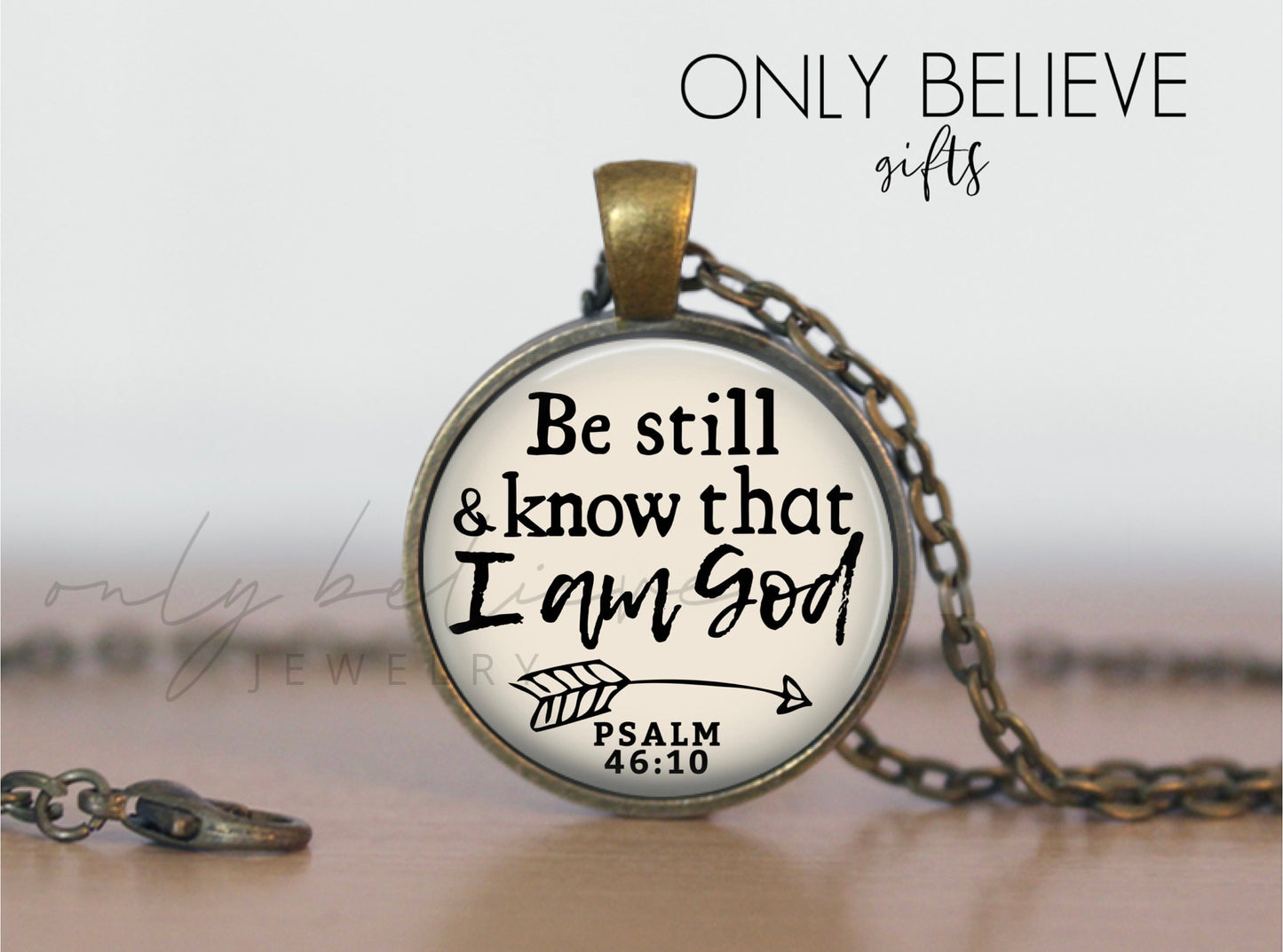 Be Still Necklace, Psalm 46:10, Bible Verse Necklace, Personalized Gift, Inspirational Gift, Be Still And Know, Christian Jewelry, Keychain