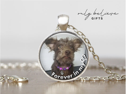 Custom Pet Photo Pendant: Memorial Dog Cat Necklace