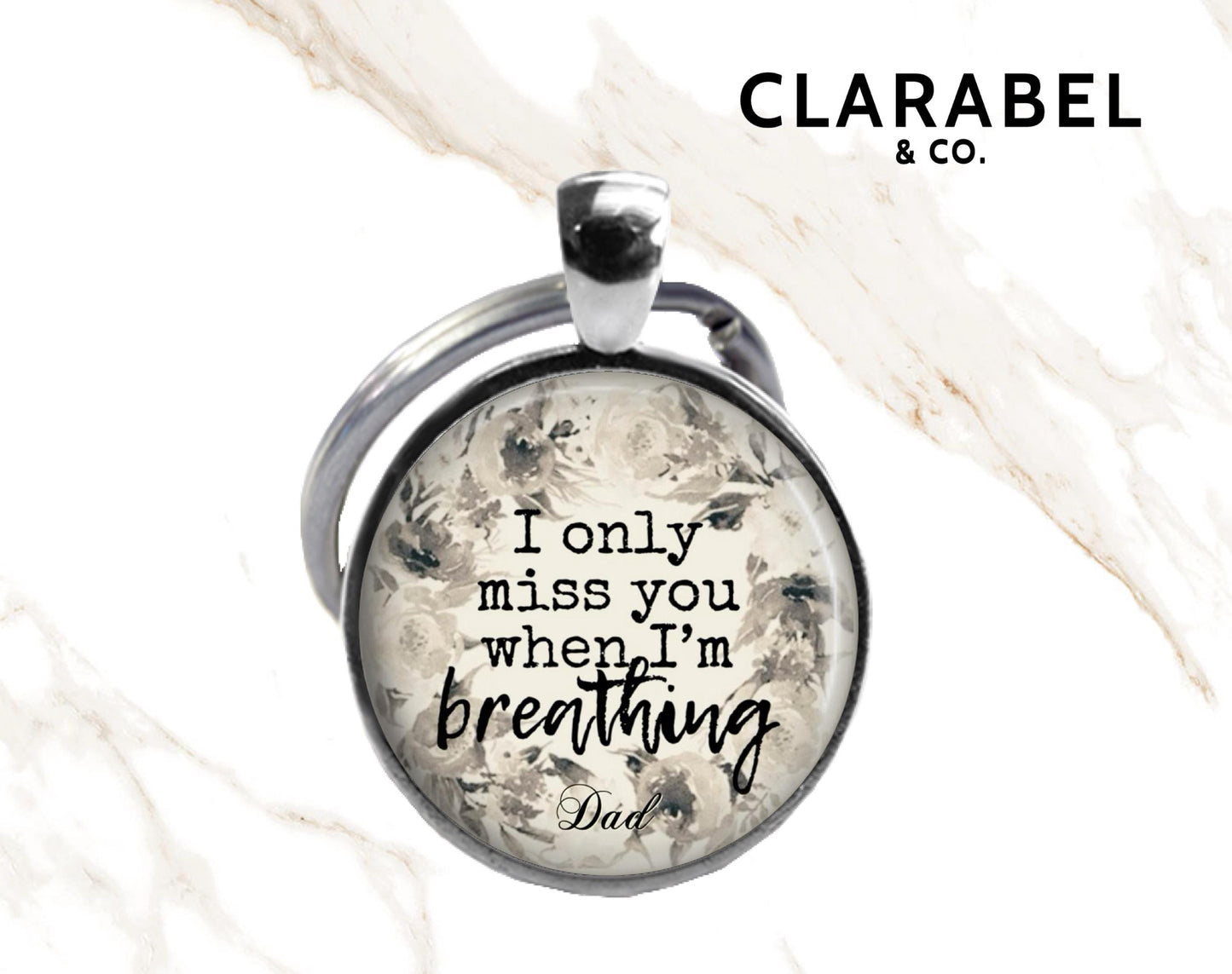 Memorial Pendant Necklace: "I Only Miss You When I’m Breathing"
